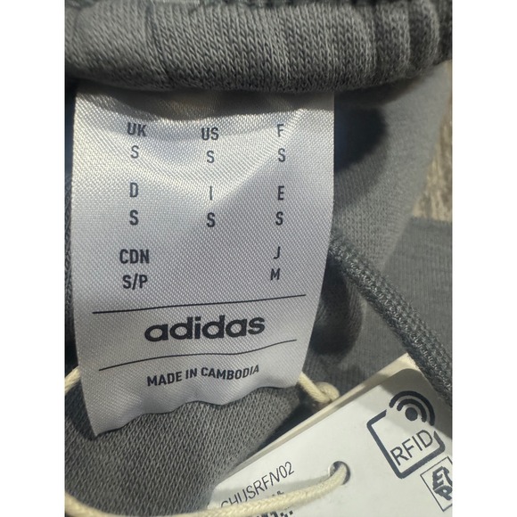 Adidas Mens Essentials 3-Stripes Fleece Tapered Cuff Pants Grey IX0169 Small - Picture 6 of 9